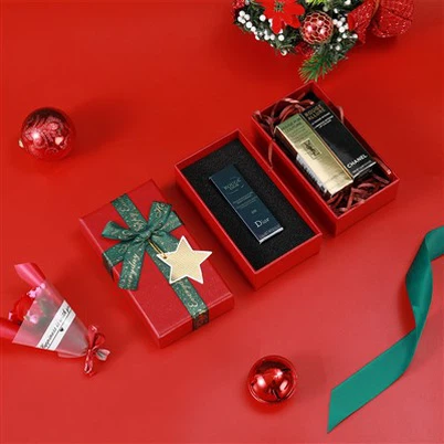 Kotak Hadiah Natal Besar dengan Tutup