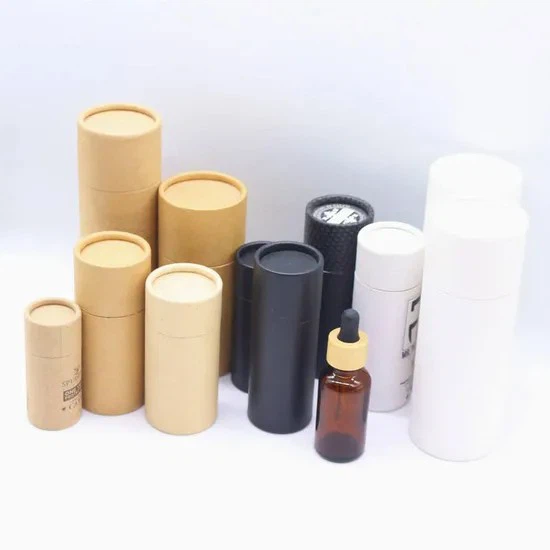 Customized Round Paper Packaging, Cardboard Cylinder Tube Box, Wholesale Kraft Paper Tube